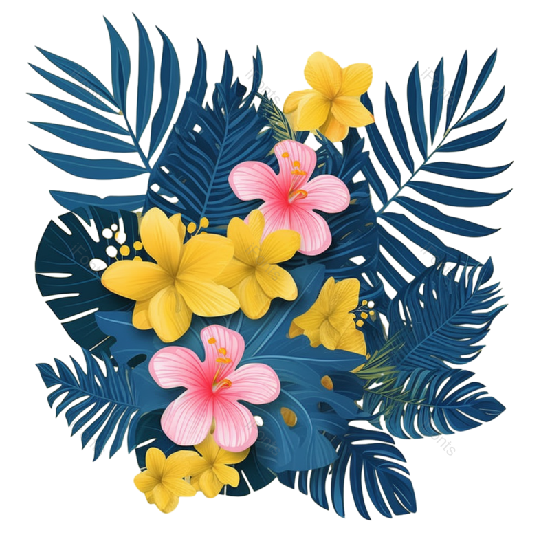 叶子图片,节日元素,卡通PNG,剪纸花免抠素材